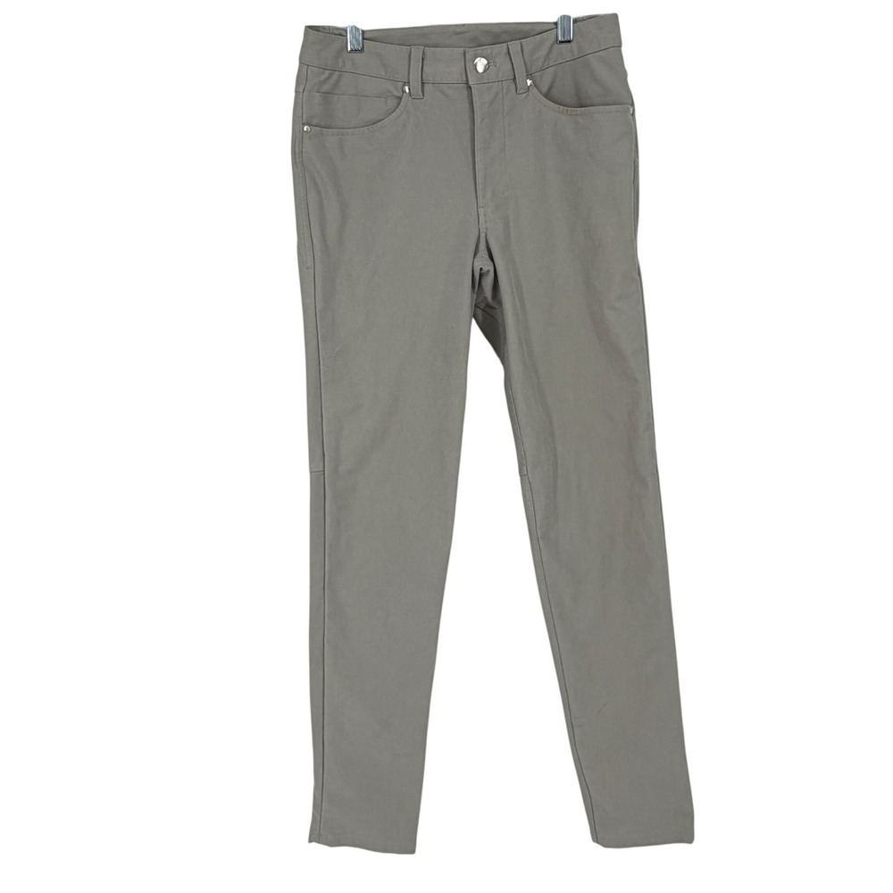 Lululemon Women's Gray Straight Leg Pants 30x30 Mid Rise Trouser Casual